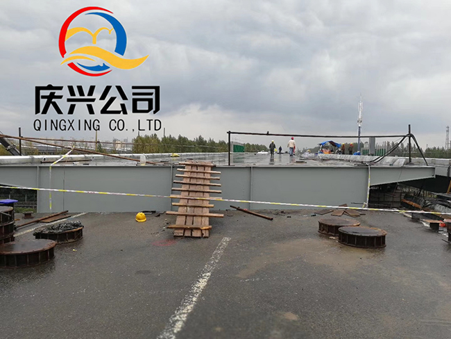 我公司承攬富鋒特大橋更換鋼箱梁項(xiàng)目